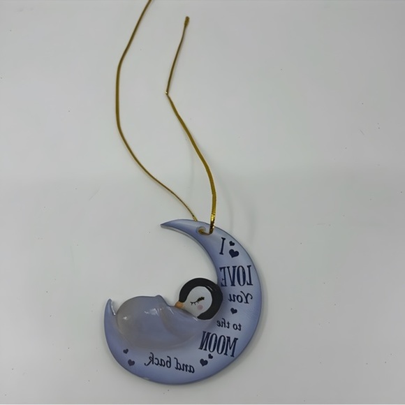 Other - Whimsical Moon Penguin Car Pendant: Adorable Interior Charm!